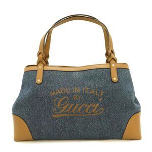 Gucci Gucci Craft Denim Tote Bag Blue